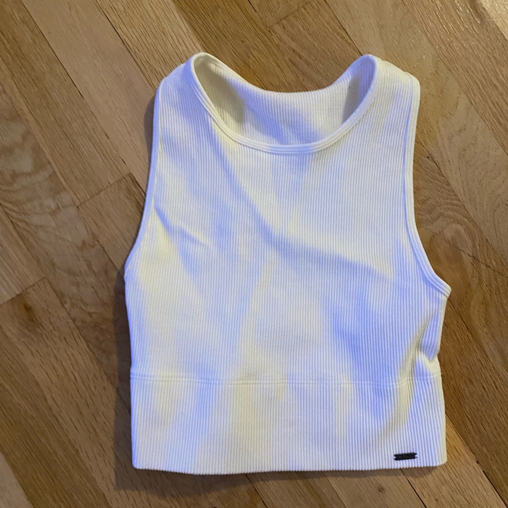 Hollister Gilly Hicks Ribbed Tank - white - size S